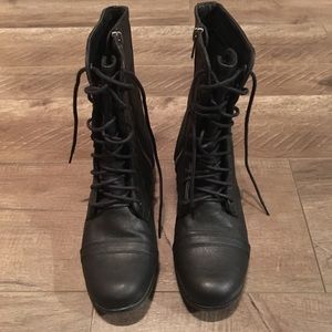 Steve Madden Madden Girl Gamer Black Combat Boots